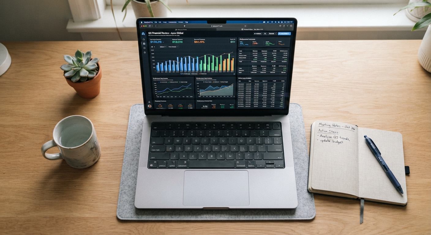 Laptop screen displaying SFI affiliate program reward ledgers and token redemption data